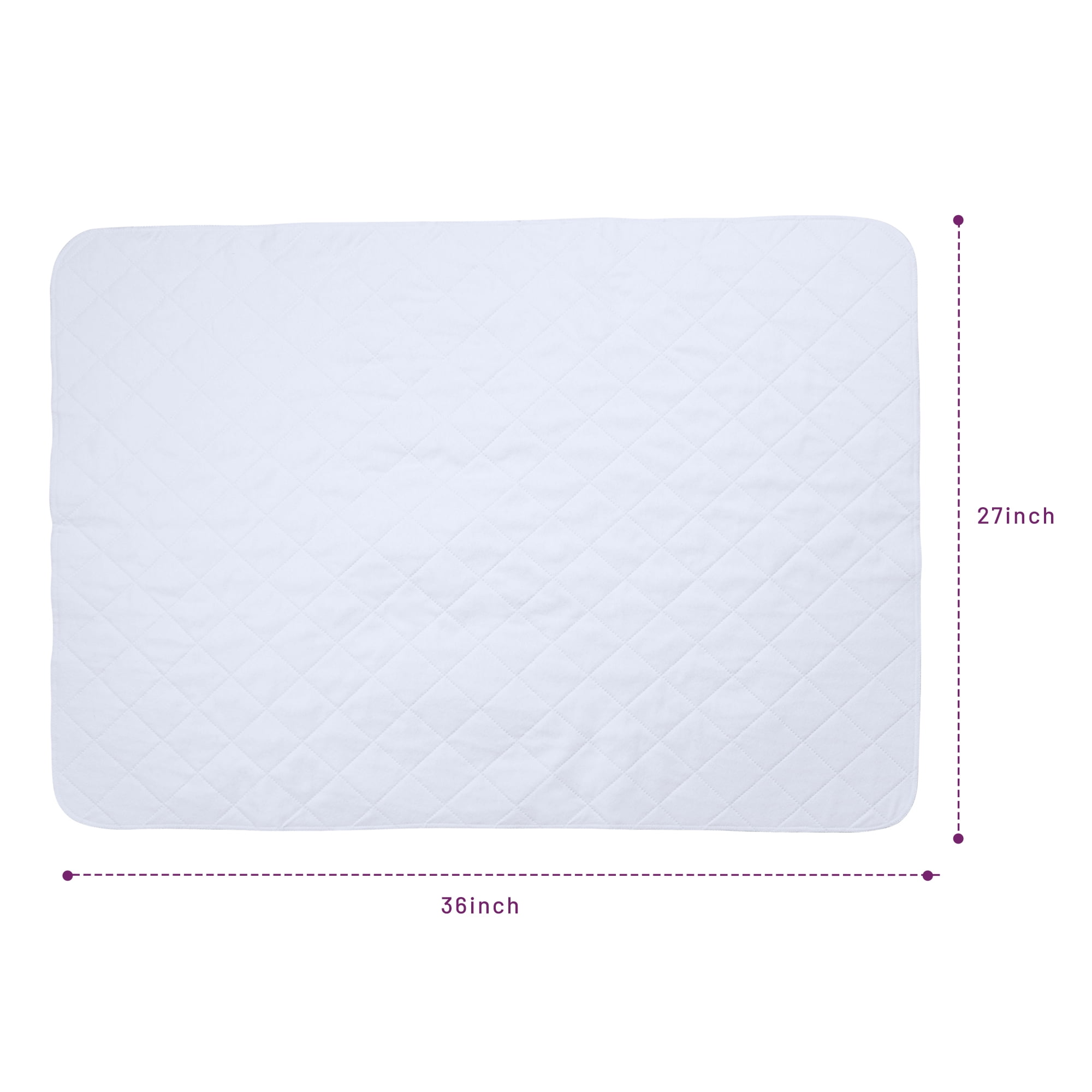 Parent's Choice Reversible Fleece Multi Use Pads, White, 36" x 27", 2 Pack