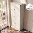 thumbnail image 6 of OMCPET71" Tall Storage Cabinet, 6 Doors 3 Drawers, Freestanding Kitchen Pantry for Bathroom, Living Room, Entryway, White, 6 of 10