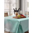 thumbnail image 6 of Aqua Marble Table Cloth, Modern Abstract Waves Silvery Farmhouse Waterproof Tablecloth for Rectangle Tables, Reusable Washable Fabric Table Cover for Restaurant Kitchen Dining Tables 52"x70", 6 of 6