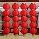 thumbnail image 1 of Farol de cadena redondo para exteriores, impermeable, con protección solar, festivo, plegable, color rojo, 1 of 2