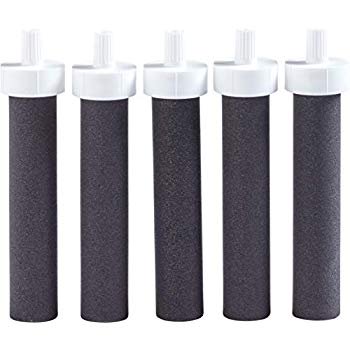 Water Bottle Replacement Filters, 5 Count, Black