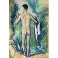 thumbnail image 2 of Cezanne, Paul 23x32 White Modern Wood Framed Museum Art Print Titled - Standing Bather, Seen from the Back, 2 of 4