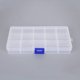 thumbnail image 1 of Caja de almacenamiento de plástico de 3 piezas, joyería, 15 rejillas, divisores de compartimento ajustables que se utilizan para almacenar artículos peque?os que joyas o pendientes. ZefeiWu 1327534237788, 1 of 1