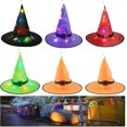 thumbnail image 3 of Decoraciones Sombrero de bruja al aire libre LzGUNGY 6 piezas colgante iluminado brillante, 3 of 5