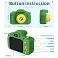 thumbnail image 5 of PayUSD Kids Camera Selfie Camera for Boys Girls, Christmas Birthday Gift for Age 3-10, 1080HD Digital Video Cameras for Toddler, Kids Toy for 3 4 5 6 7 8 9 Year Old with 32GB SD Card - Dark Green, 5 of 10