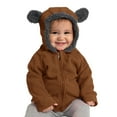 thumbnail image 3 of Toddler Kids Baby Boys Girls Sweatshirt Jacket Outerwear Coat Fall Winter Zip Up Cute Bear Ears Hooded Warm Coat Outwear, 3 of 5