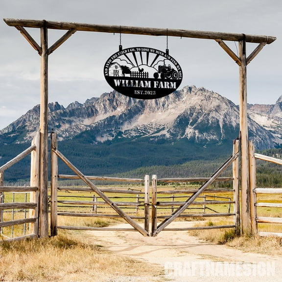 Craftnamesign Custom Outdoor Metal Farm Sign, Outdoor Metal Sign, Metal Farm Sign, Farmhouse Decor