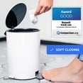 thumbnail image 2 of Bamodi Mini Step Trash Can 0.8 Gallons White - Soft-Closing System - Small Lidded Trash - Removable Inner Bucket, 2 of 9