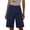 # Navy, variant on Taqqpue Bermuda Jean Shorts for Women High Waisted Trendy Stretchy Denim Shorts Knee Length Cutoff Loose Fit Long Shorts Summer Casual Jorts On Clearance