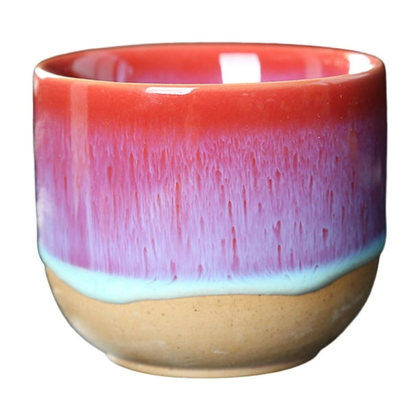 Tazas de cerámica para espresso de 150 ml, taza de sake artesanal, taza de té Kung Fu y yerba mate Rojo