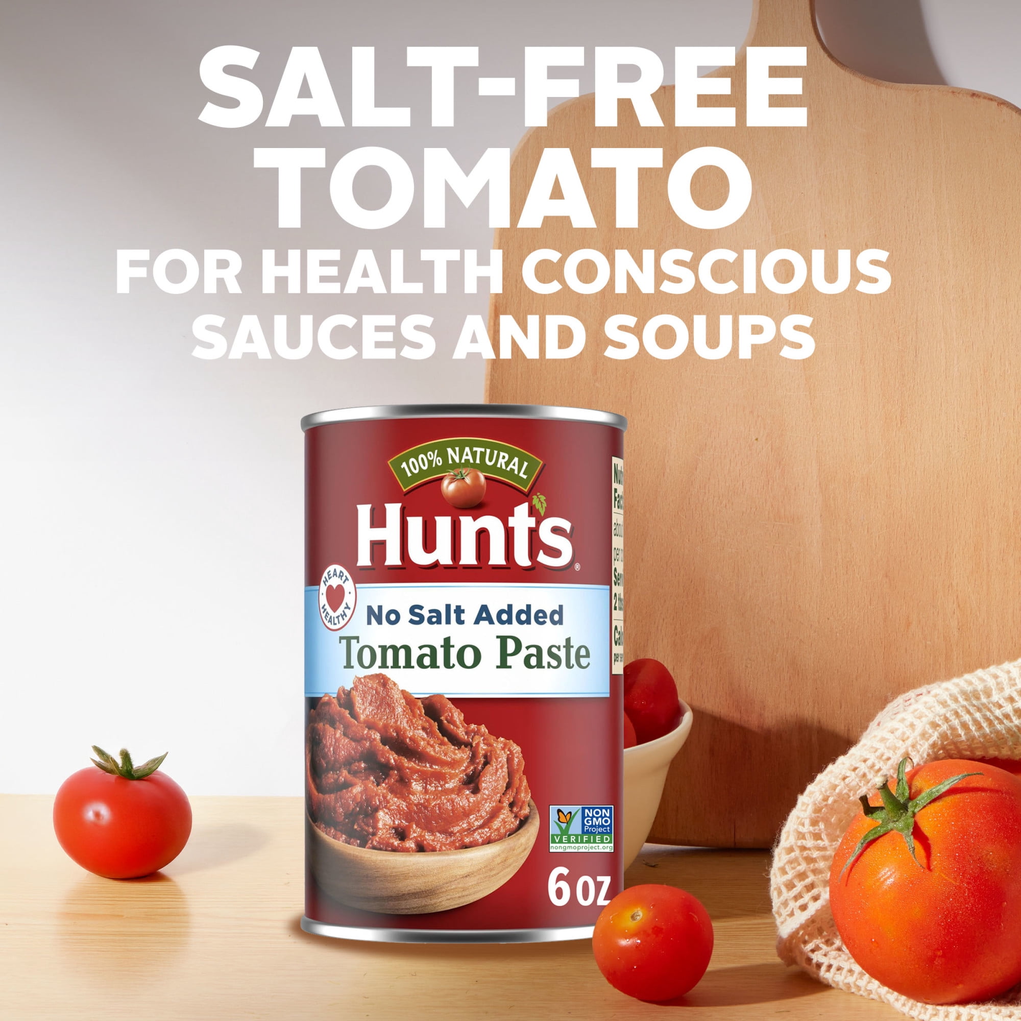 (12 pack) Hunt’s No Salt Added Tomato Paste, Perfect for Chili & Soups, 6 oz. Can