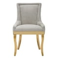 thumbnail image 6 of Tcbosik Upholstered Chairs Set of 2, Chenille Dining Chair with Metal Legs, Armless Chair for Kitchen, Living Room, Beige+Gold, 6 of 11