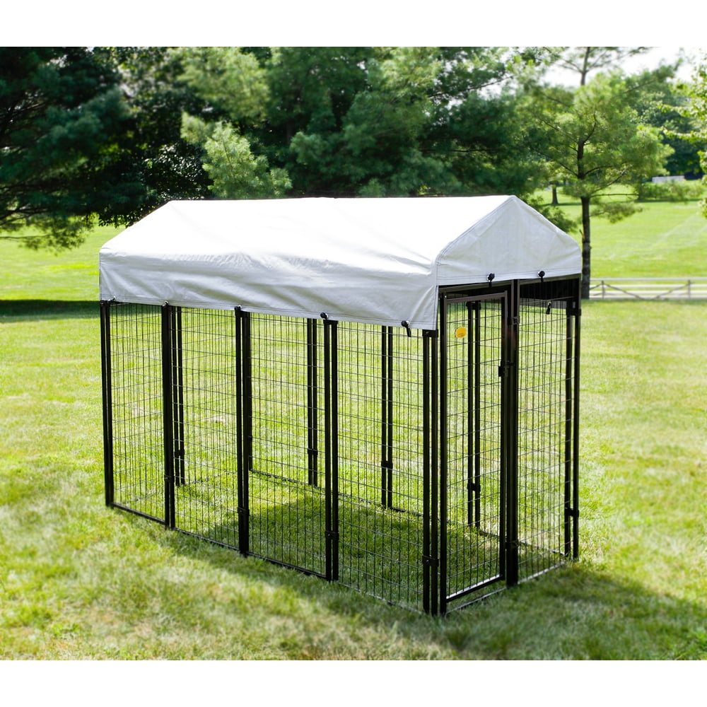 KennelMaster Black Welded Wire Dog Kennel, 96"L x 48"W x 72"H