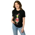 thumbnail image 5 of Women's and Women's Plus Dr. Seuss Grinch & Max T-Shirt Christmas Holiday Black, 5 of 8