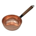 thumbnail image 2 of kowaku Copper Pot Soup Pot Copper Butter Warmer Wood Handle Multifunctional Sauce Pan Stockpot for Household Kitchen Camping Cooking Flat Bottom, 2 of 9