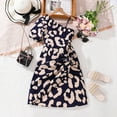 thumbnail image 2 of Gubotare Kid Dresses Spring Skater Dress Casual Summer Short Sleeve Dress to Little Kid Size 7-8T (Navy,7-8 Years), 2 of 7
