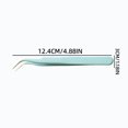 thumbnail image 3 of Stainless Steel Tweezers Curved Tip, Precision Crafting Tool for Jewelry Making Small Detail Work, Durable Hobby Tweezers for Beads Rhinestones Model Building, Green, 3 of 6
