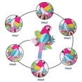thumbnail image 4 of Walbest 1 Set Tropical Bird Pendants, Nice-looking Decorative Colorful Tropical Birds Parrots Hawaiian Theme Party Ornaments, for Jungle party/Kindergarten Window Dressing, 4 of 7
