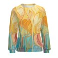 thumbnail image 7 of Sweatshirt For Womens Crewneck Abstract Flowers Hoodies Teen Girls Cute, 7 of 7