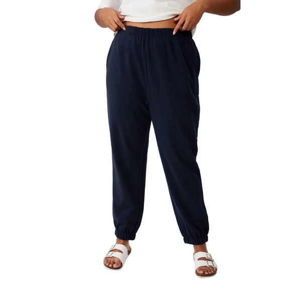 Cotton On Women’s Trendy Plus High Rise Sweatpants, Black, 16W