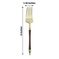 thumbnail image 3 of Efavormart 24 Pack | 8" Gold / Brown Glittered European Style Plastic Forks With Roman Column Handle, Disposable Utensil, 3 of 11