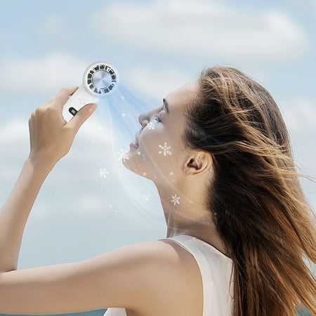 

Clearance Handheld Fan USB Rechargeable Foldable Multifunctional Fan With Cool Sheet New Student Dormitory Office Digital Display Small Fan