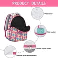 thumbnail image 4 of Cute Elephant Embroidered Backpack - Waterproof School Bag for Students, Lightweight Bookbag with Padded Straps, Elephant Themed Gift, 4 of 6