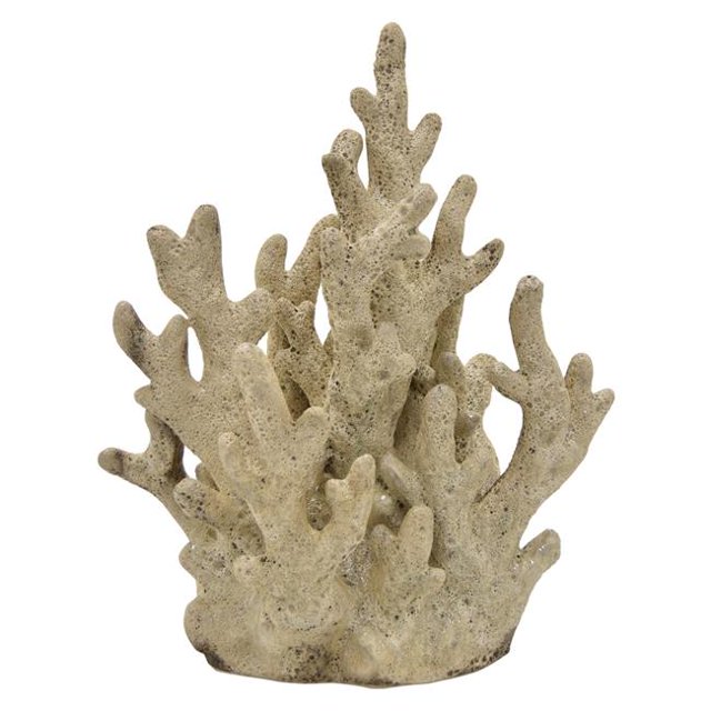 Plutus PBTH92014 Resin Ceramic Coral Decoration, White