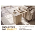 thumbnail image 5 of Guyou Small Square End Table Faux Marble Wood Bedside Table 20" Modern Side Table for Living Room, Reception Room, Home Office, 5 of 16