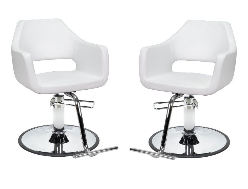 Duo Richardson Salon Styling Chairs 2 White Beauty Salon Furniture