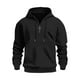 thumbnail image 4 of pstuiky camisas de manga larga para hombre, Sudadera con capucha y manga larga de color liso con media cremallera para hombre tops de invierno para hombre m, 4 of 7