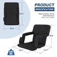 thumbnail image 2 of Stadium Seat for Bleachers Reclining Stadium Chair w/Back Cushion, 2 of 6