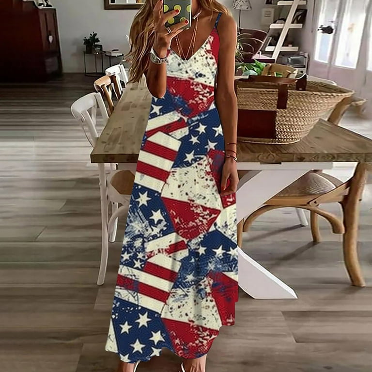Enjoytime 4Th Of July Dresses For Women Summer Casual Dress Star
