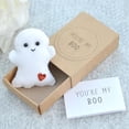thumbnail image 3 of Fairnull 1 Set Ghost Doll with Greeting Card Heart Pocket Comfortable Cute You Are My Boo Cartoon Ghost Doll for Gifts, 3 of 10