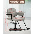 thumbnail image 4 of Professional All Purpose Wider Hydraulic Barber Chair Heavy Duty Hair Stylist Salon Beauty Spa Equipment(Gray), 4 of 14