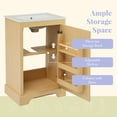 thumbnail image 3 of 20" Bathroom Vanity with Sink, Bathroom Cabinet with Soft Closing Door, Storage Rack and Adjustable Shelve, Natural Wood, 3 of 7