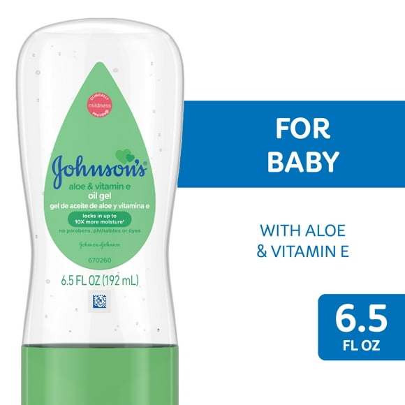 Johnson's Baby Oil Gel, Aloe Vera & Vitamin E, Soothing, 6.5 fl. oz