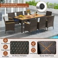 thumbnail image 6 of Costway 9PCS Outdoor Dining Set with Acacia Wood Table Top Patio Dining Set for 8 People Navy, 6 of 10