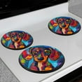 thumbnail image 7 of Electric Stove Burner Covers,4 Pcs Round Gas Burner Cover,8 and 10 Inch,Dachshund in World of Bold and Vivid Patterns, 7 of 7