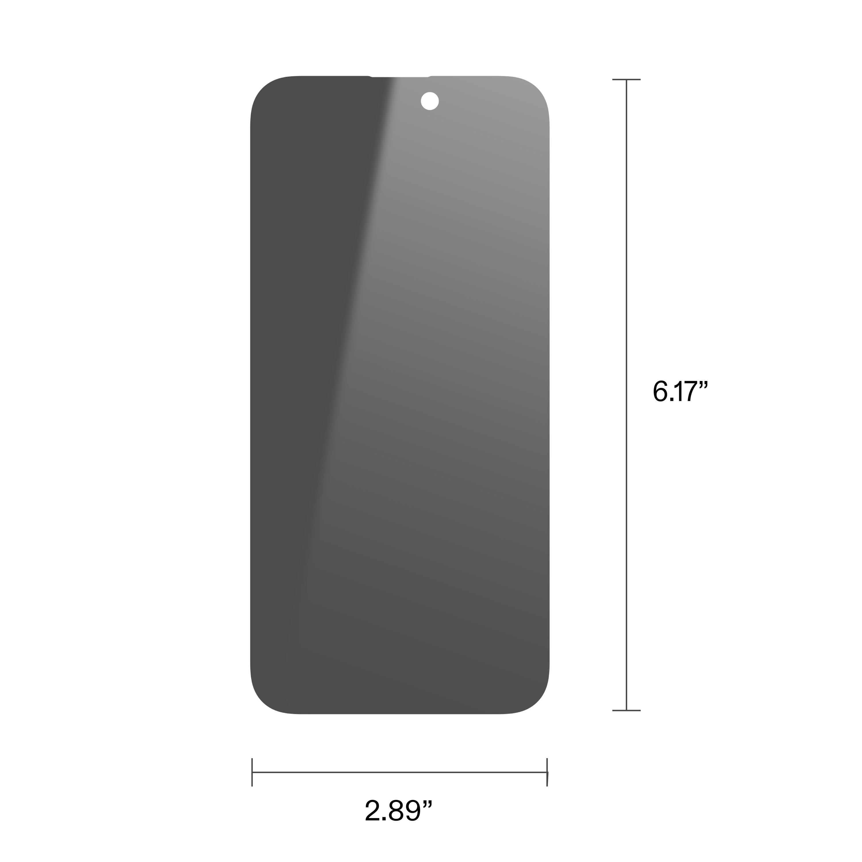 onn Privacy Glass Screen Protector for iPhone® 14 Pro Max, Made with Durable Glass by Corning™ for Ultimate Protection, Includes Easy Application Tray