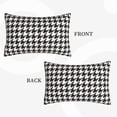 thumbnail image 4 of Balery Houndstooth Black And White Pillow Covers,Bed Pilowcases,Reversible Plush Throw Pillow Covers End Pillow Encasement,Pillow Case - 16"X24", 4 of 9