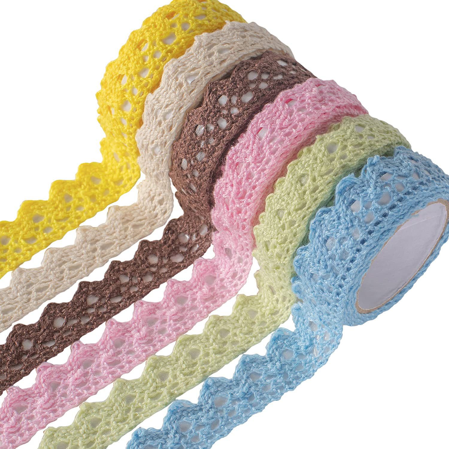 Roll DIY Washi Cotton Lace Decorative Sticky Paper Masking Tape Self Adhesive US