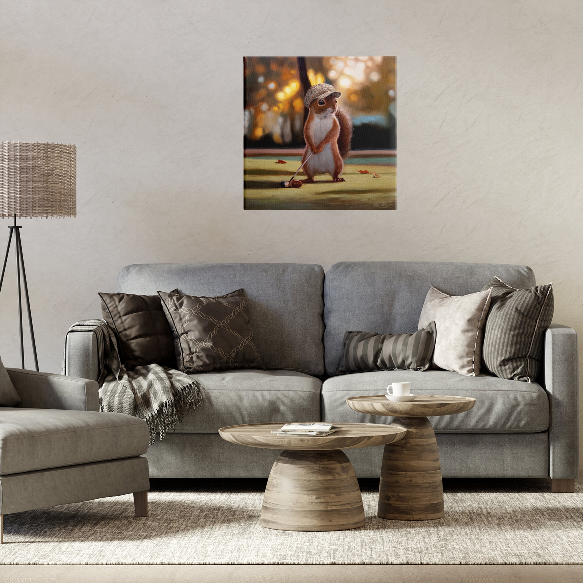 Stupell Industries Golf Nut Squirrel Canvas Wall Art, design by Lucia Heffernan