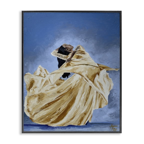 Stupell Industries Expressive Elegant Dancer Black Framed Giclee Art, design by Lauren Luna