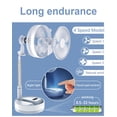 thumbnail image 4 of Ventilador de escritorio y mesa, ventilador de pedestal con batería, ventilador de flool con circulación de aire plegable y de altura ajustable para exteriores, patio, playa, viajes, habitación, n, 4, 4 of 5