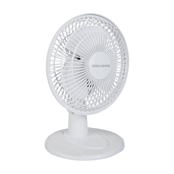 6" Electric Portable, Quiet, Indoor 2-Speed Desk Fan with Fully Adjustable Tilt, Ideal for Home, Bedroom, Dorm & Office