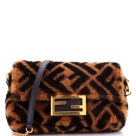 Pre-Owned Baguette NM Bag Zucca Shearling Mini By Rebag