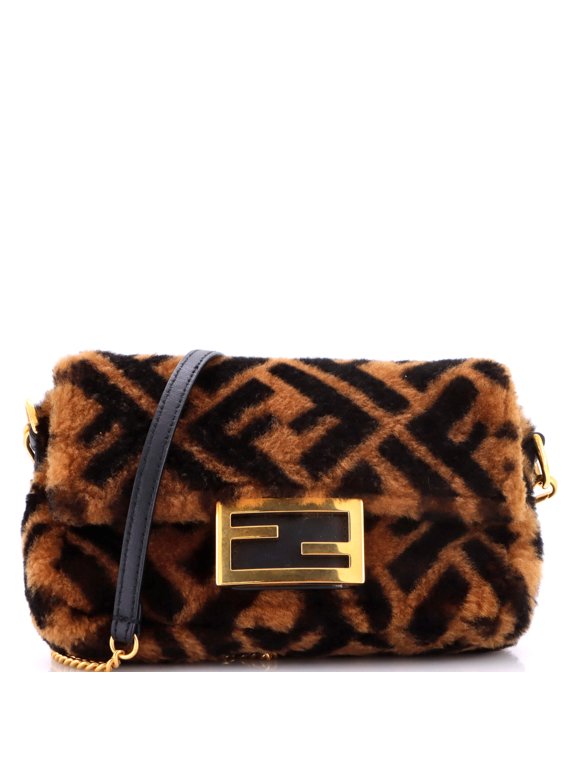 Pre-Owned Baguette NM Bag Zucca Shearling Mini By Rebag