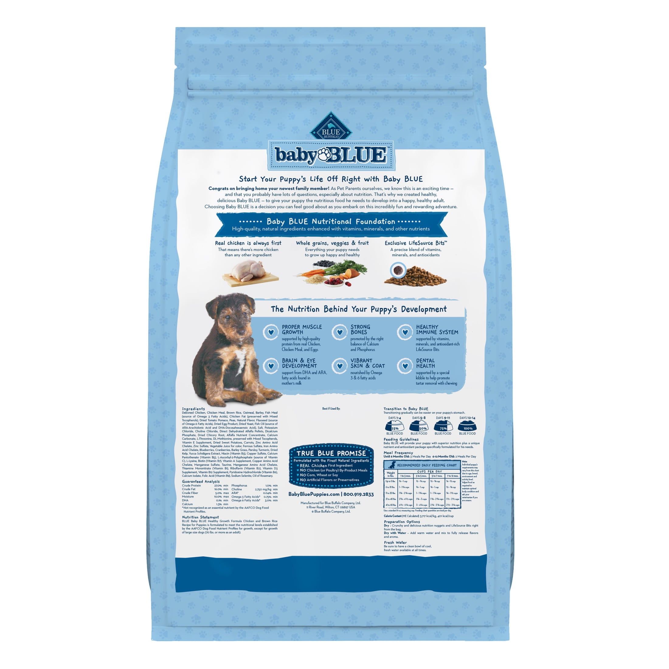 Blue Buffalo Baby BLUE Healthy Growth Puppy Dry Food, Chicken, 11-lb. Bag