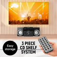 thumbnail image 4 of Magnavox MM442 Sistema de estante para CD de carga superior de 3 piezas con radio estéreo FM PLL digital, tecnología inalámbrica Bluetooth y control remoto en negro | Luces azules | Pantalla LED | Com, 4 of 5